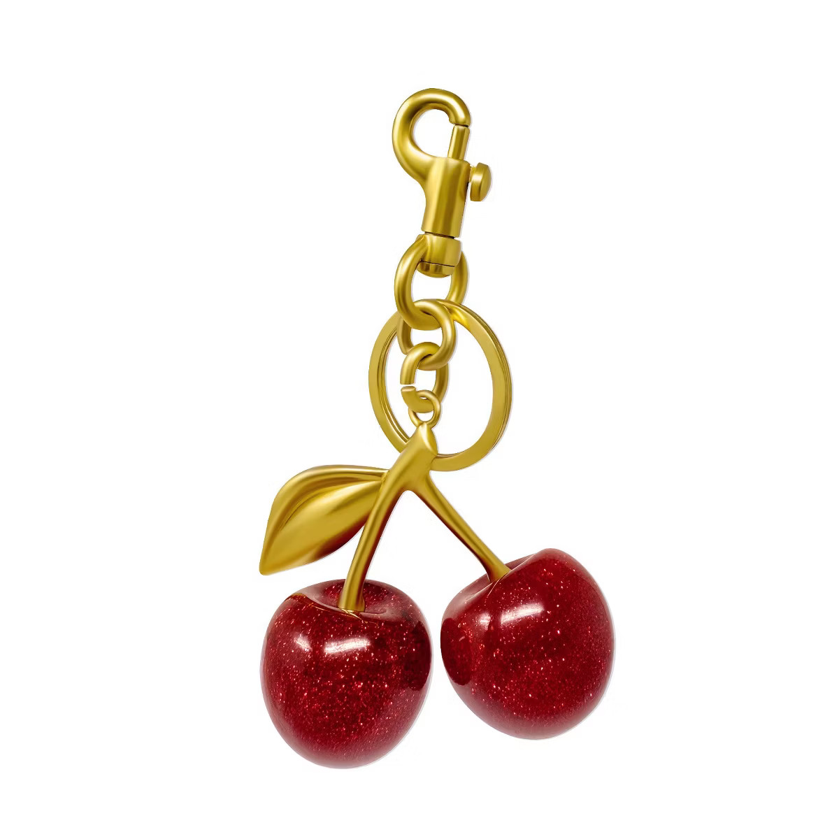 Wrapables Glittery Shimmer Cherry Bag Charm Keychain, Purse and Handbag Accessory | Target