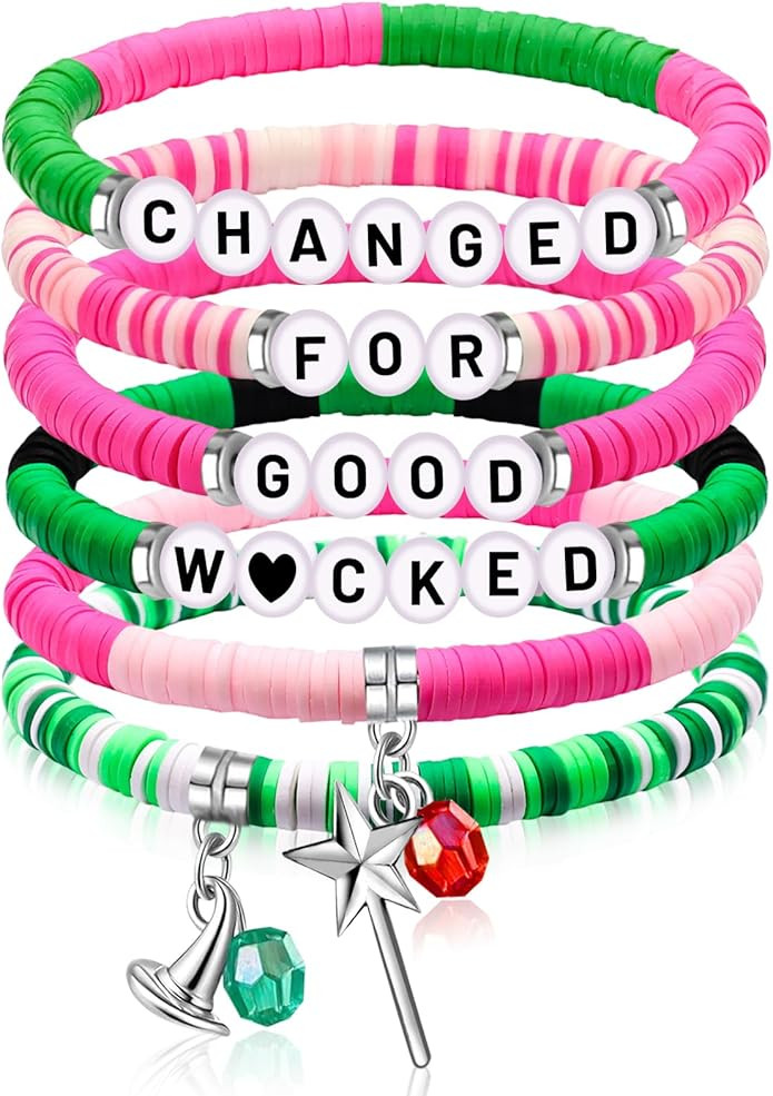Wicked Friendship Bracelet for Women Magic Wand&Witch Hat Beaded Stretch Bracelet Wicked Gifts Fa... | Amazon (US)