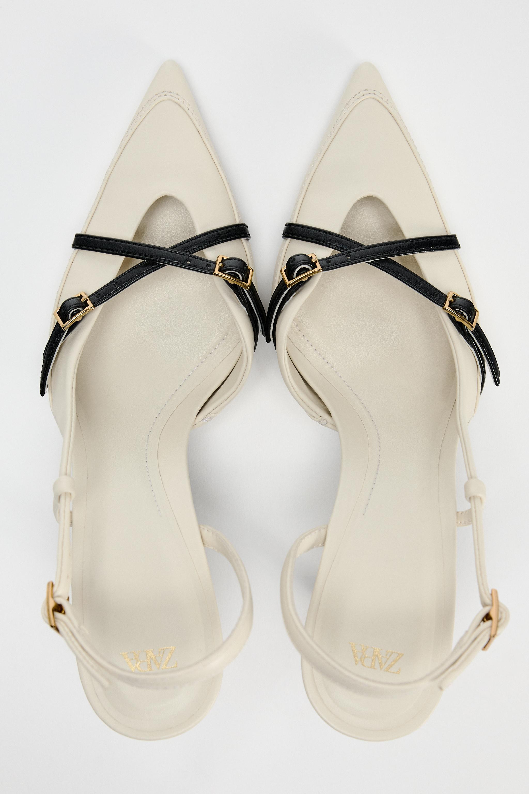 BUCKLED STRAP HEELED SHOES | Zara US