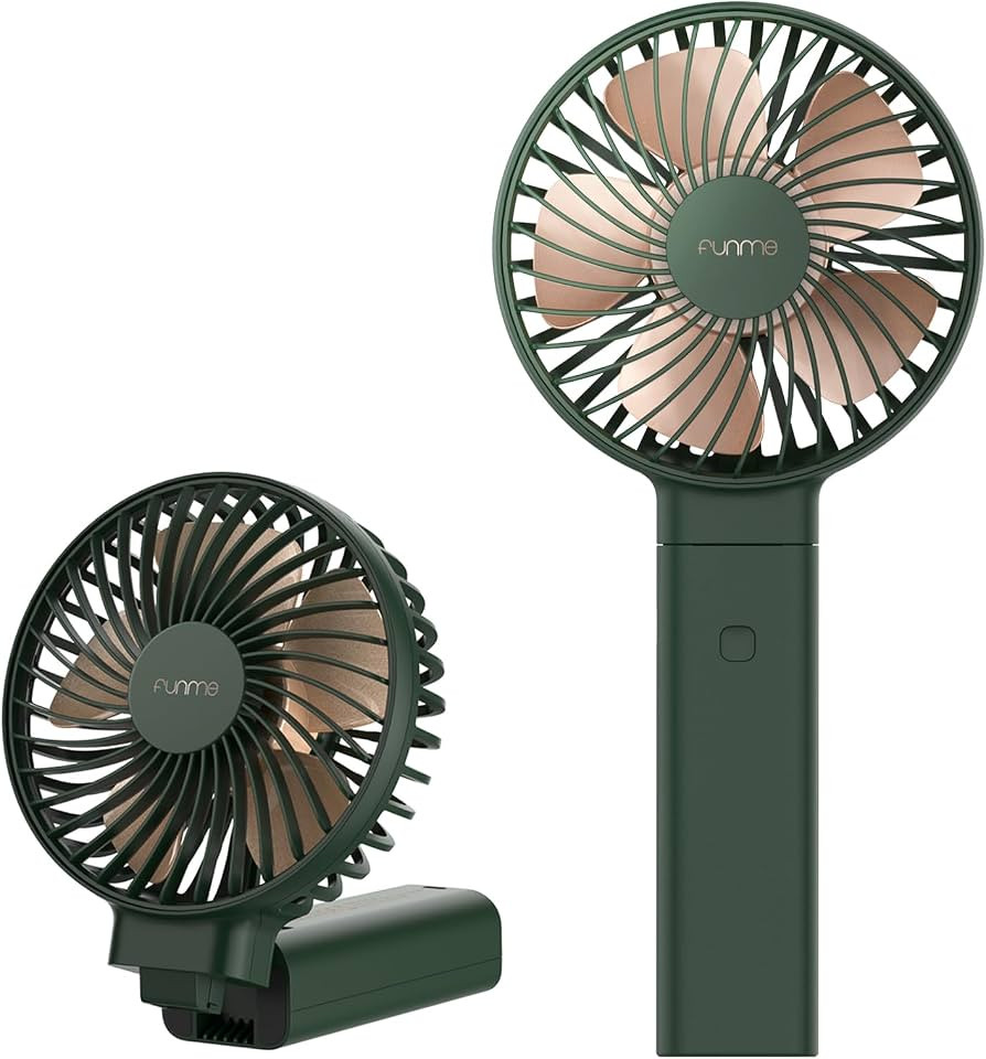 Funme Portable Handheld Fan, 5000 Battery with 20 Hour/4 Speeds/Easy Clean, Foldable Powerful Coo... | Amazon (US)