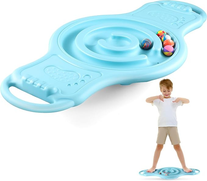 Seenelling Maze Balance Board for Kids Plastic Wobble Rocker Balance Board with Mini Balls Load 2... | Amazon (US)
