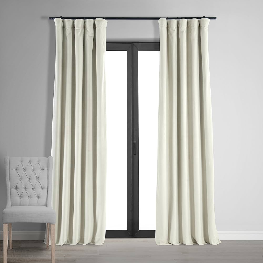 HPD Half Price Drapes Signature Blackout Velvet Curtains 96 Inches Long Heat & Full Light Blocking B | Amazon (US)