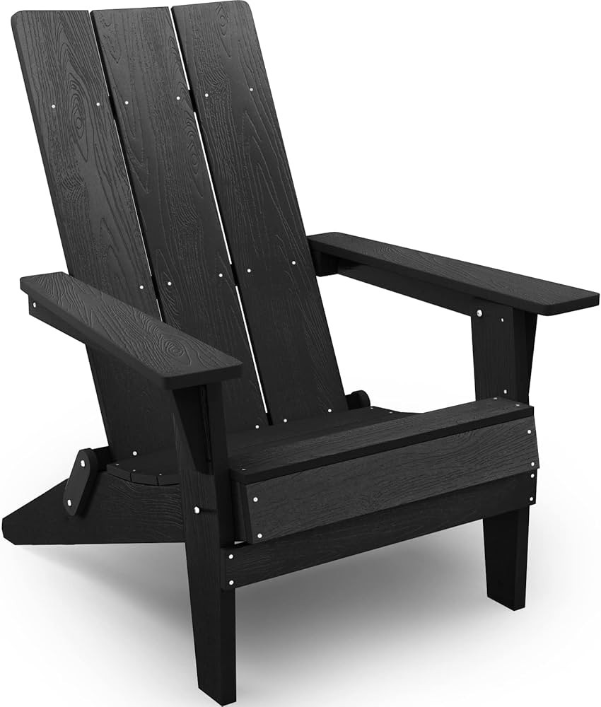 YEFU Modern Adirondack Chair Plastic, Folding Adirondack Chair Weather-Resistant, Poly Lumber Out... | Amazon (US)
