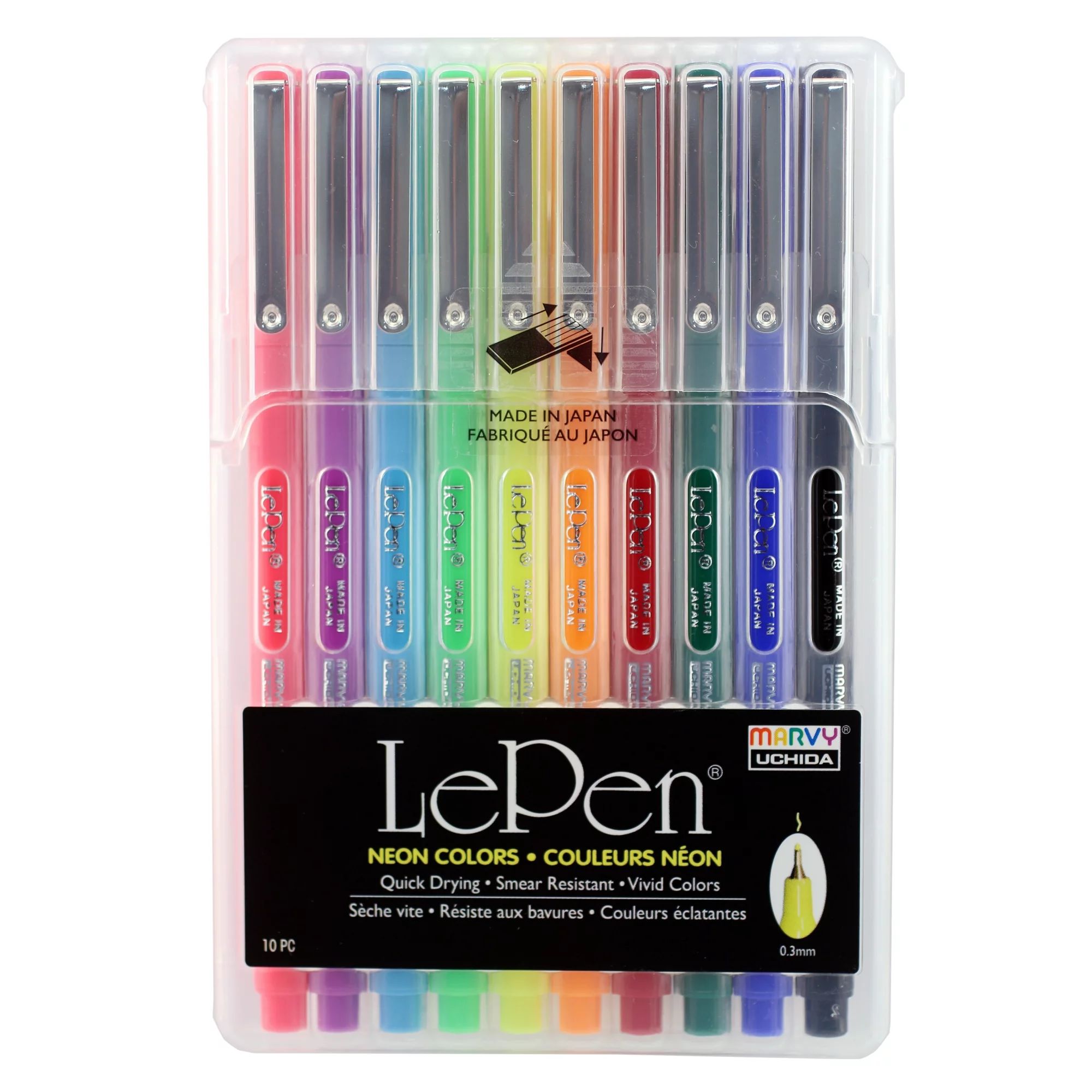 Marvy Uchida Le Pen Neon, 3mm tip, Assorted Colors, 10 pc set, 4300-10F - Walmart.com | Walmart (US)