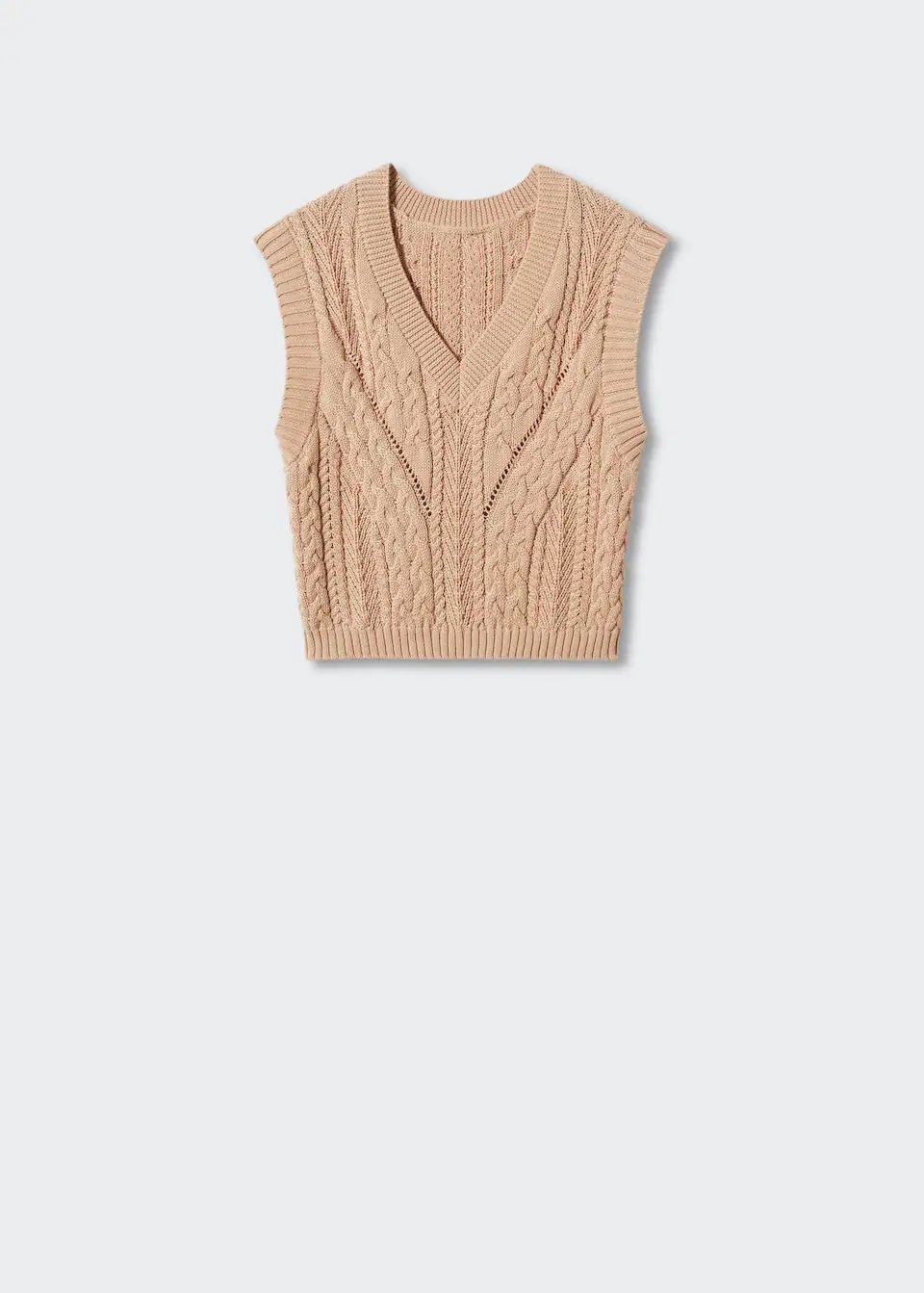 Braided-knit vest -  Women | Mango USA | MANGO (US)