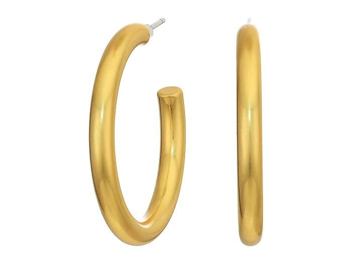 Madewell Medium Chunky Hoop Earrings (Vintage Gold) Earring | Zappos