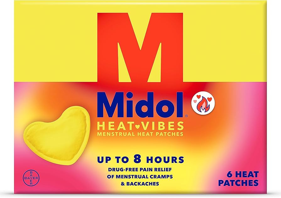 Midol Heat Vibes Menstrual Pain Relief Heat Patches for Menstrual Symptom Relief - 6 Count | Amazon (US)
