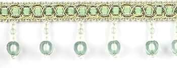 Fenghuangwu 6.5 Yard Handmade Beaded Hanging Tassel Pendant Fringe Trim Fabric Ribbon Trimming, 8... | Amazon (US)