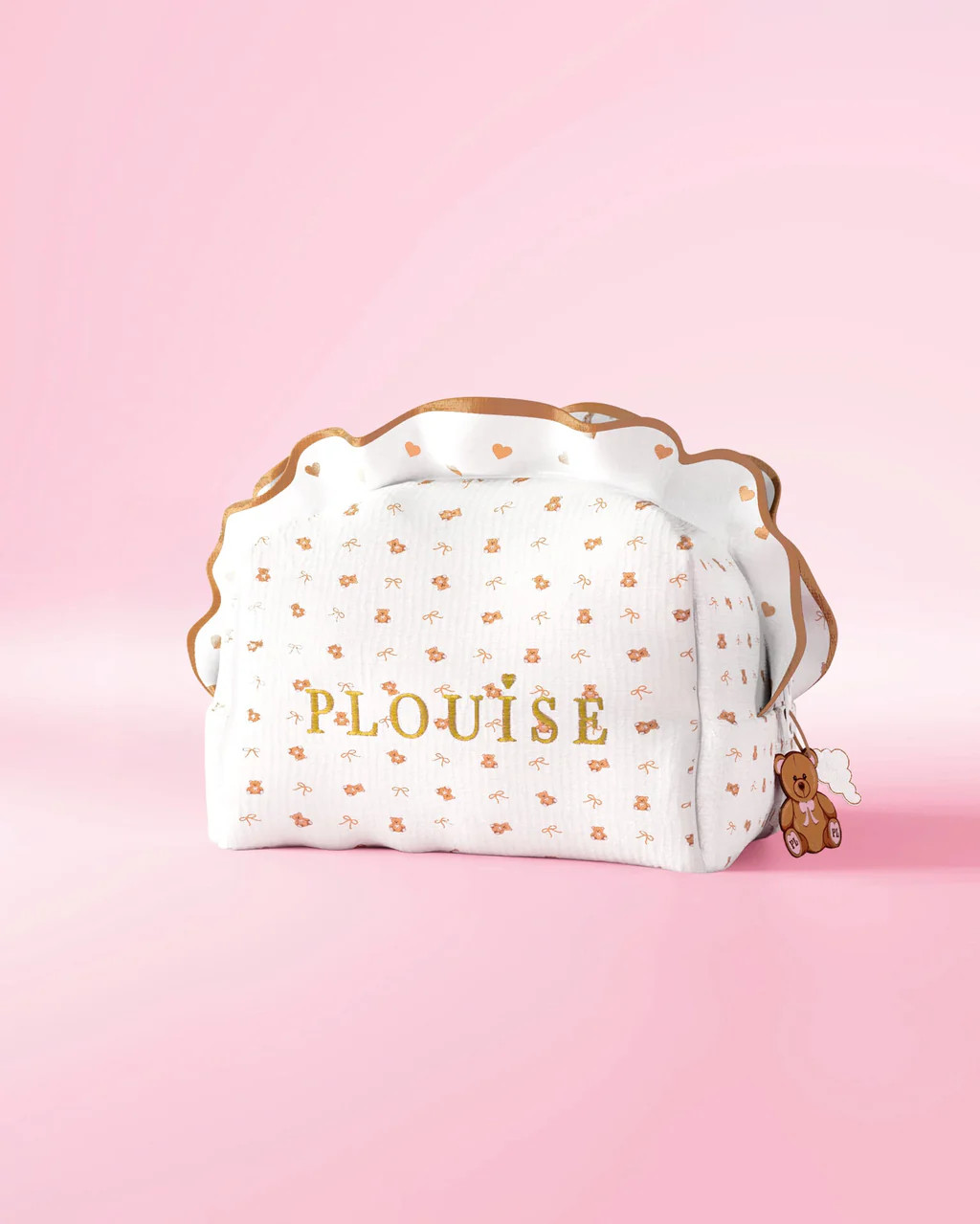 Teddy Bear Frill Makeup & Skincare Bag | P.Louise (Global)
