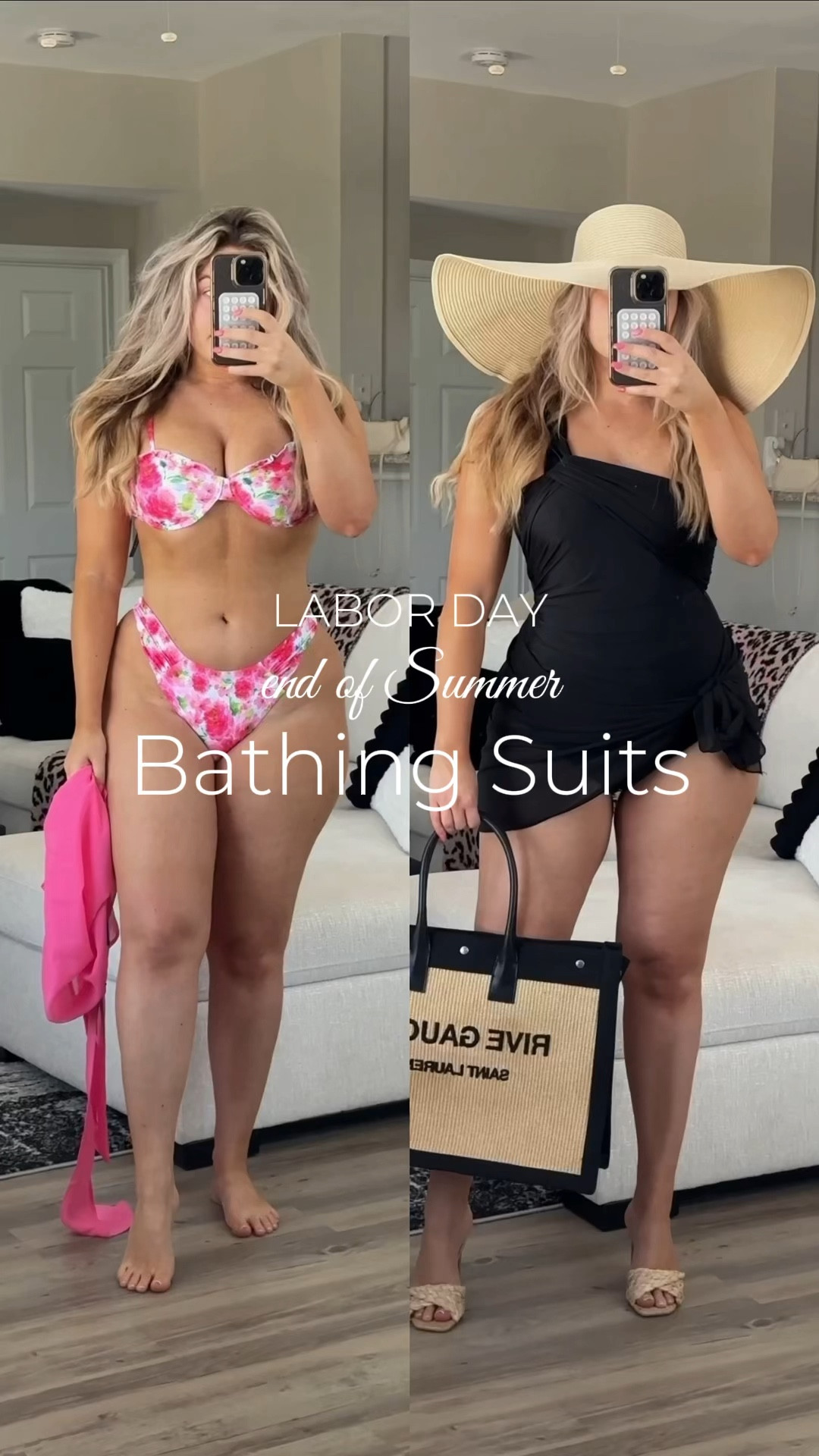 Bathing suits on a curvy body. Wearing a size large in all. 

#LTKFindsUnder50 #LTKSwim #LTKStyleTip