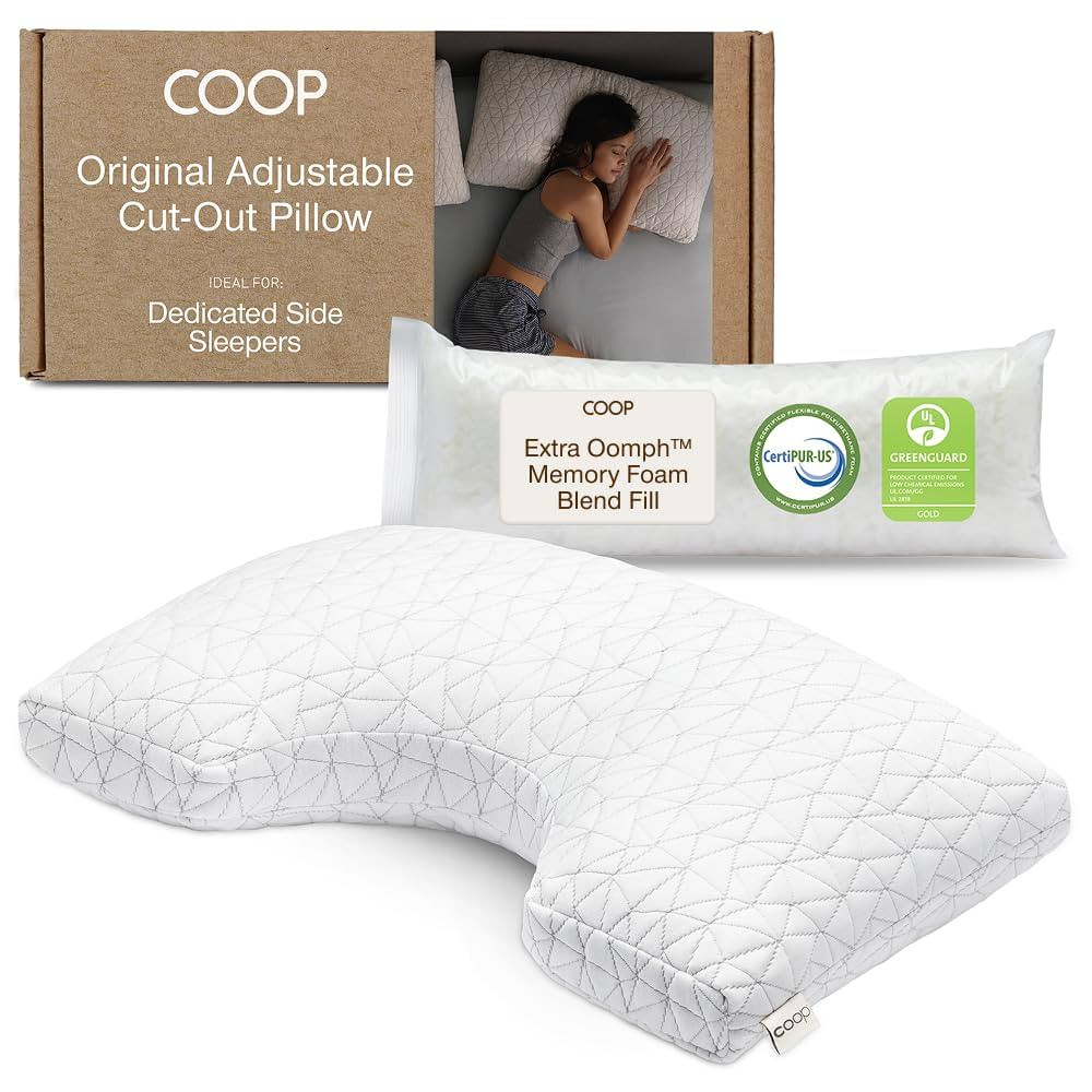 Coop Home Goods Original Cut-Out Adjustable Pillow, Queen Size Bed Pillows for Neck & Head Suppor... | Amazon (US)