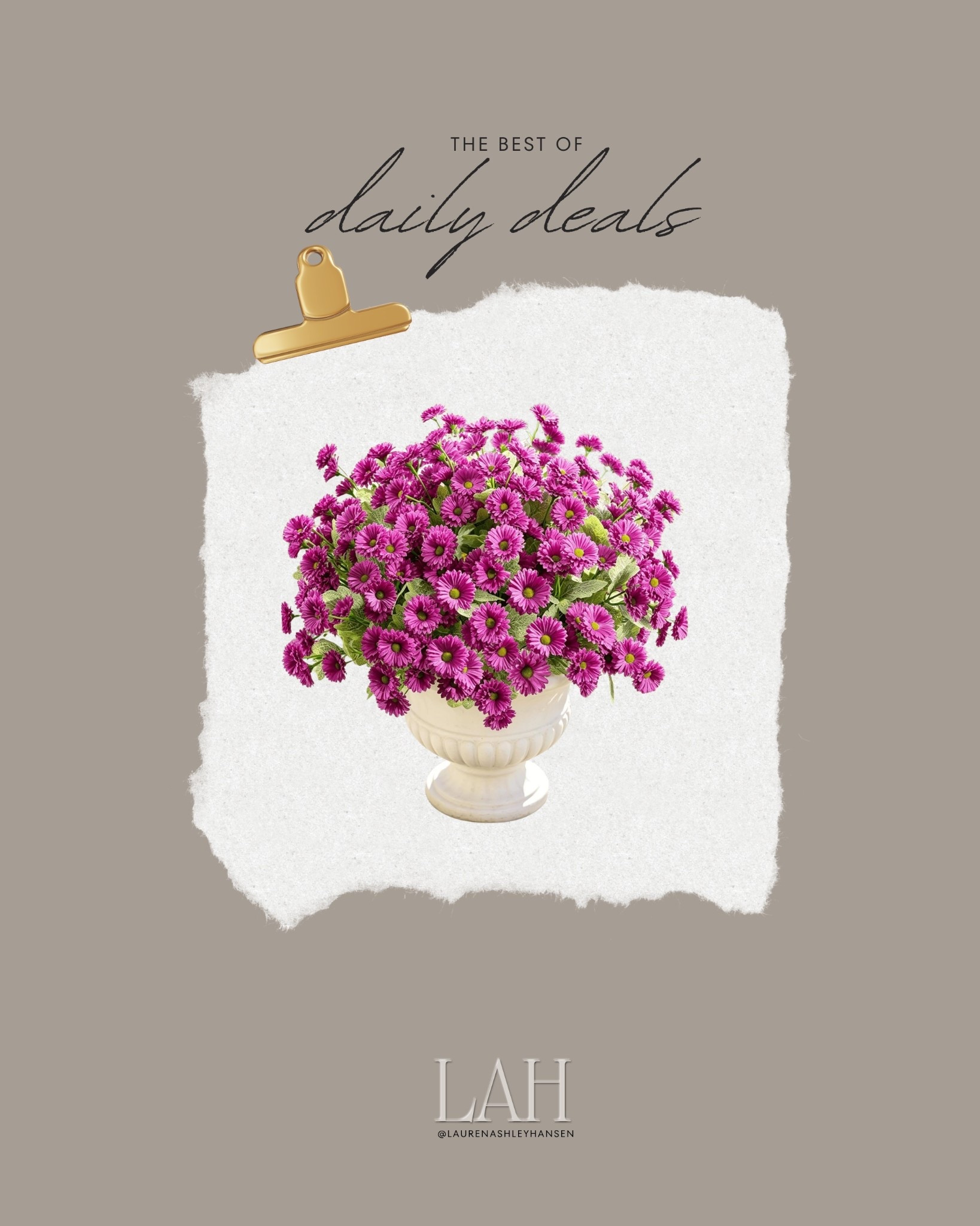 These faux flowers are beautiful and perfect for outdoor styling! They come in a handful of colors, adding a beautiful vibrant pop on any patio or porch. They’re UV resistant and very affordable! 

#LTKHome