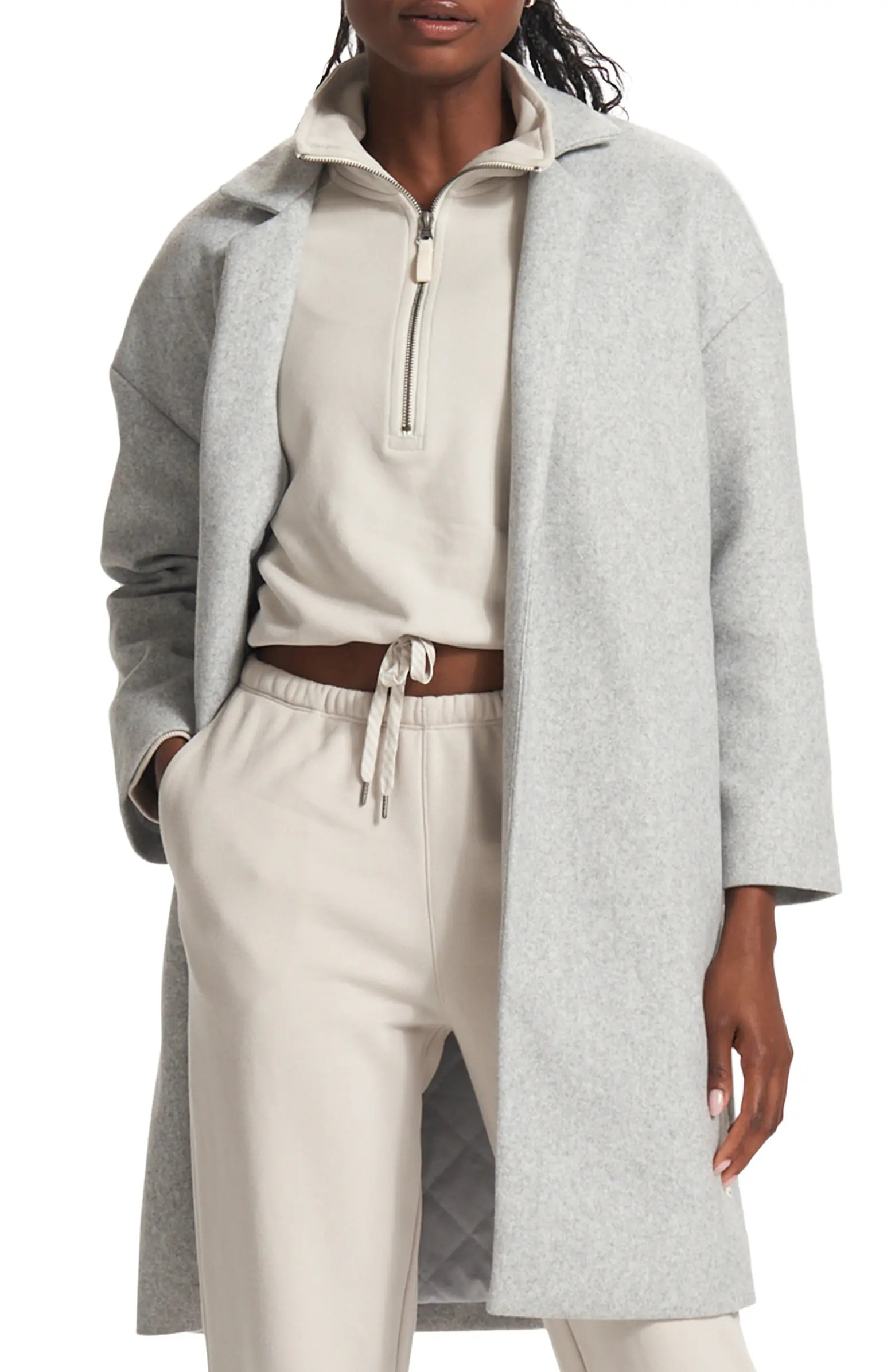 Vuori Soho Oversize Open Front Melton Overcoat | Nordstrom | Nordstrom