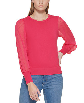 Chiffon Sleeve Sweater | Macys (US)