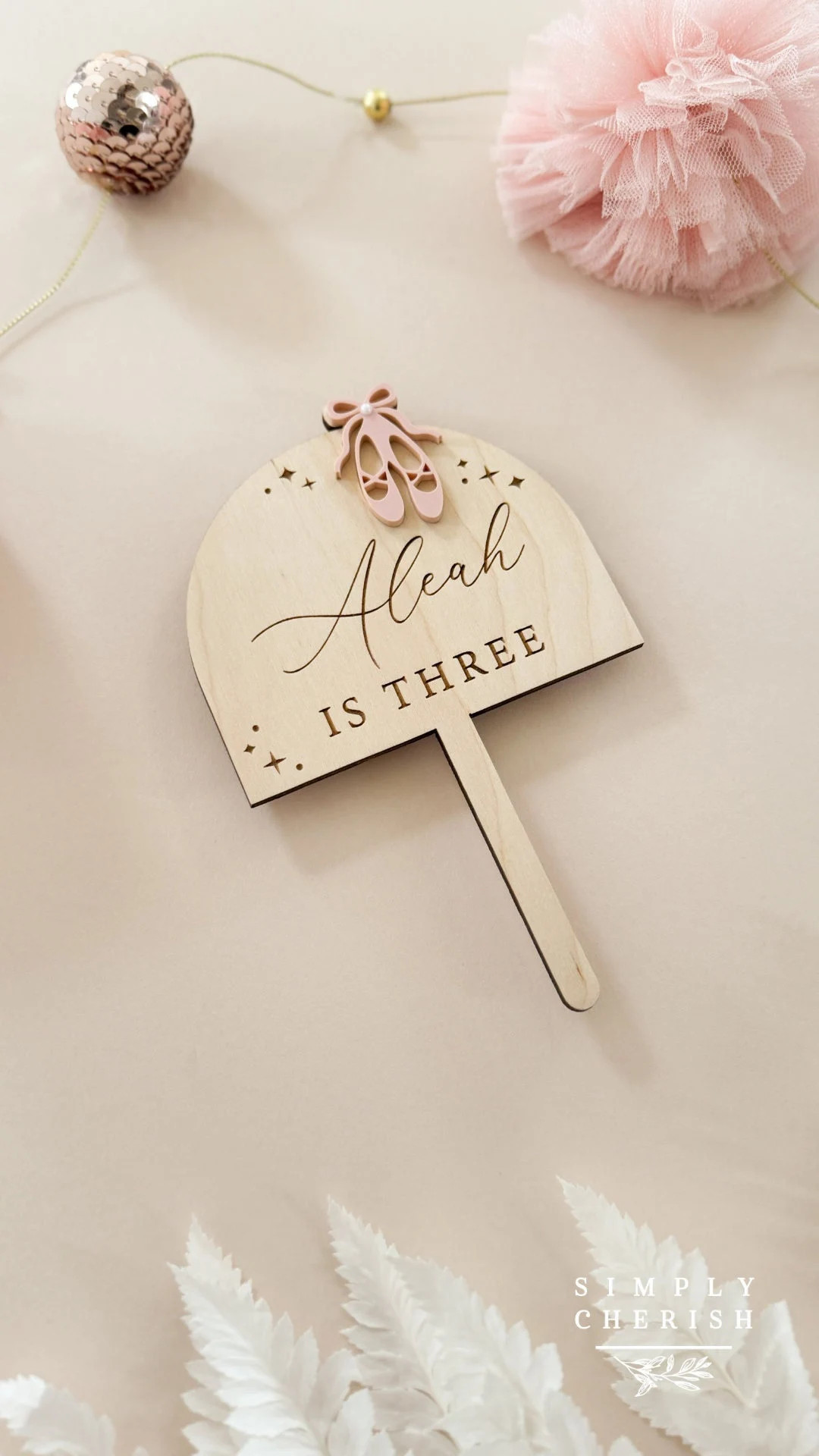 Ballerina Shoes Cake Topper | Two Cute Birthday Party| 2nd Birthday | Ballet Shoes | Coquette Lac... | Etsy (US)