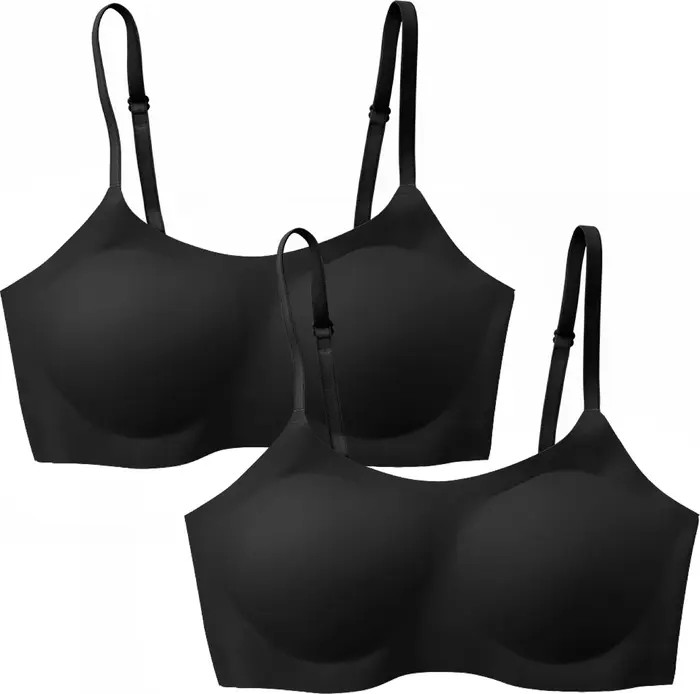 2-Pack Adjustable Support Bralettes | Nordstrom