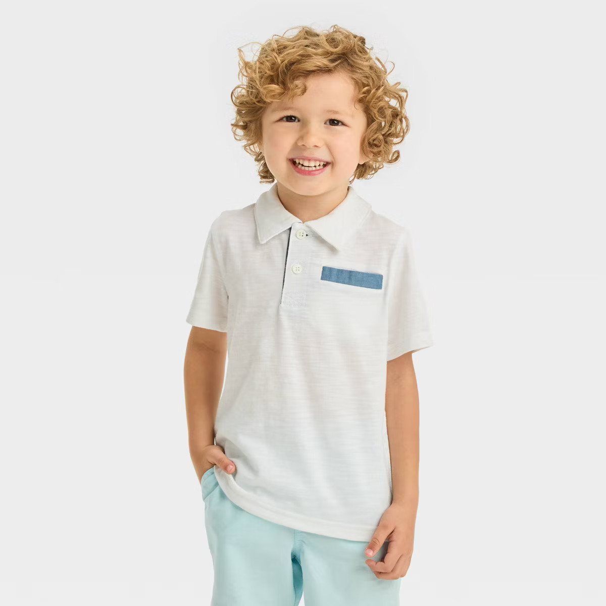 Toddler Boys' Short Sleeve Jersey Knit Polo Shirt - Cat & Jack™ | Target