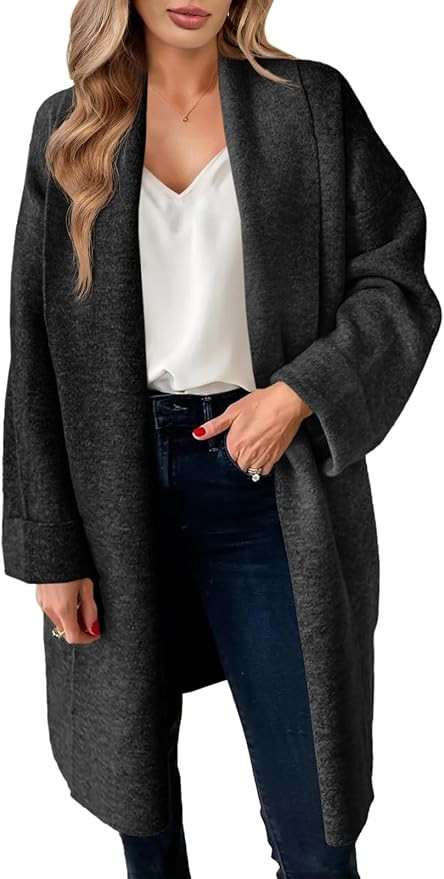 Saodimallsu Womens Long Cardigan Sweaters Chunky Open Front Oversized Slouchy Knit Fall Trendy Co... | Amazon (US)