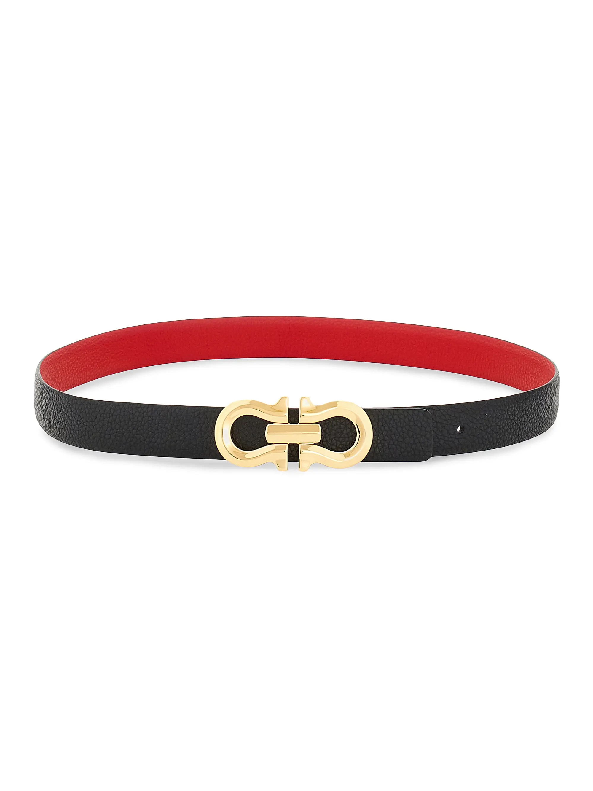 FERRAGAMO Gancio Contour Reversible &amp; Adjustable Cut-to-Size Leather Belt | Saks Fifth Avenue | Saks Fifth Avenue