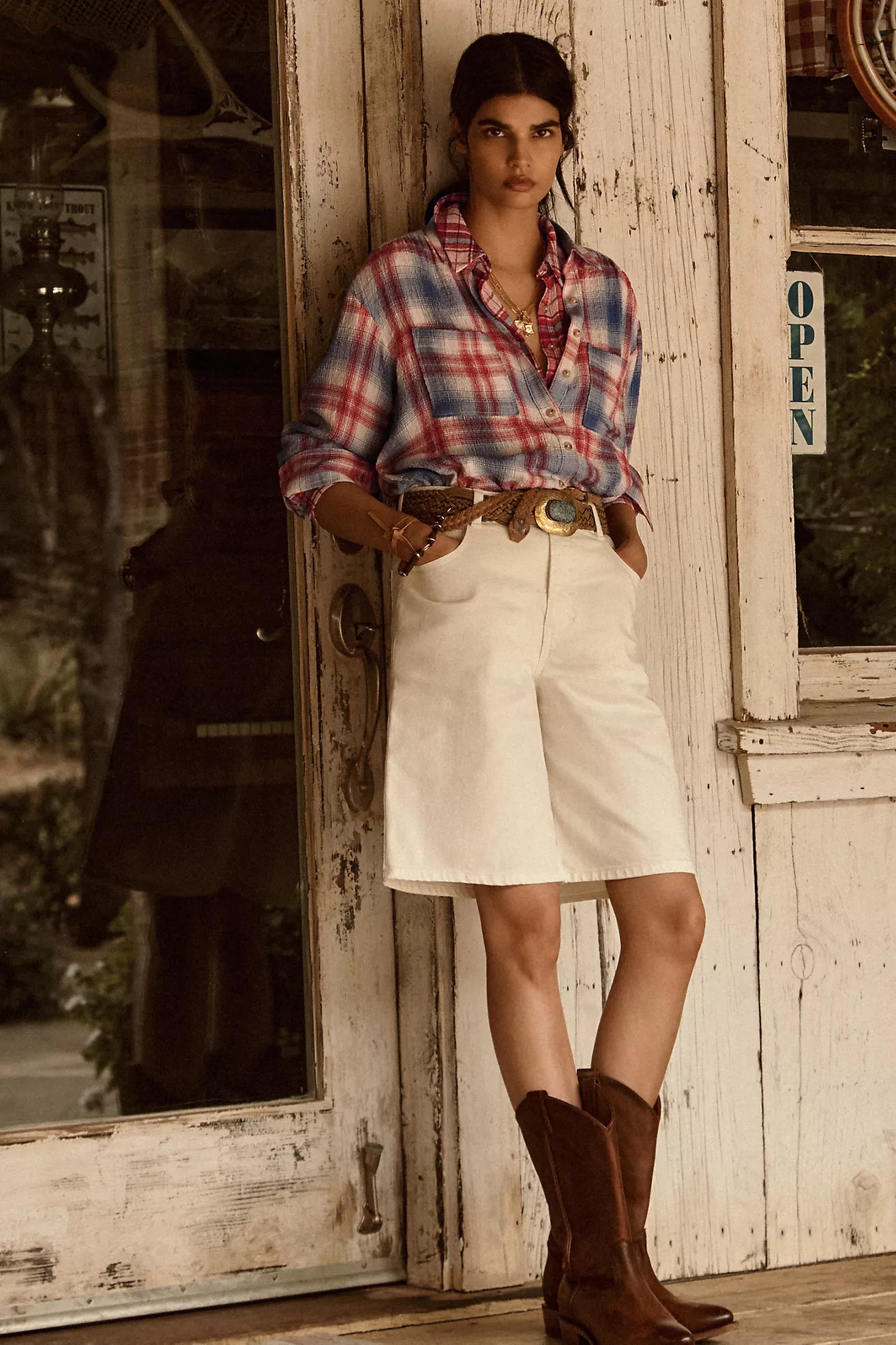 Pilcro Classic Bermuda Denim Shorts | Anthropologie (US)