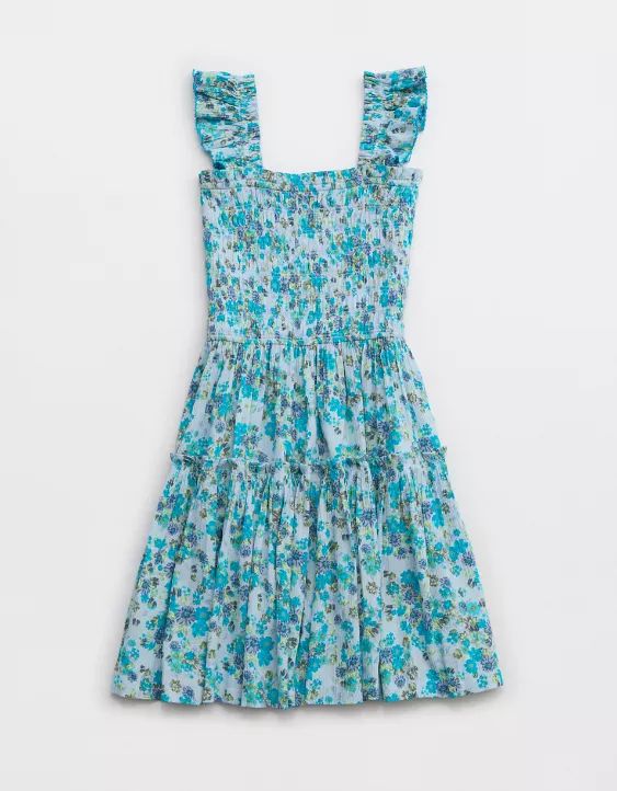 Aerie Flirty Shoulder Summer Mini Dress | Aerie