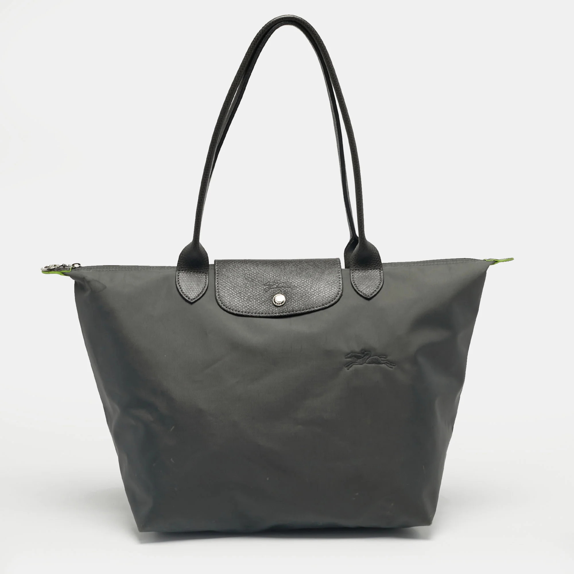 Longchamp Grey Nylon Large Le Pliage Tote | Shop Simon