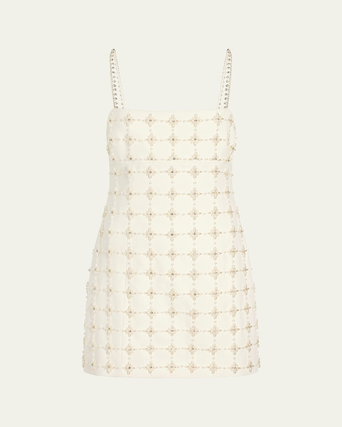 Iris Pearl Crystal Satin Mini Dress | Bergdorf Goodman