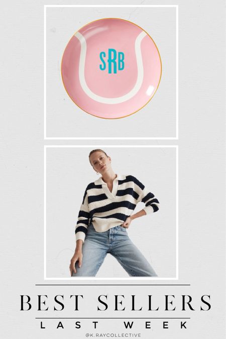 Here are some of our bells selling links from last week. This collared striped sweater has been my go to as we transition into spring. A lot of sizes are sold out so I linked similar looks. 

I’m also a huge fan of this personalized tennis theme tray it’s a great gift for her or your daughters.

#BestSellersLastWeek #PersonalizedGifts #SpringSweaters #SpringOutfit #MonogramGifts #Home

#LTKstyletip #LTKGiftGuide #LTKhome