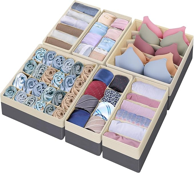 StorMiracle Drawer Organizer Divider, Foldable Closet Storage Organizer Basket, and Fabric Organi... | Amazon (US)