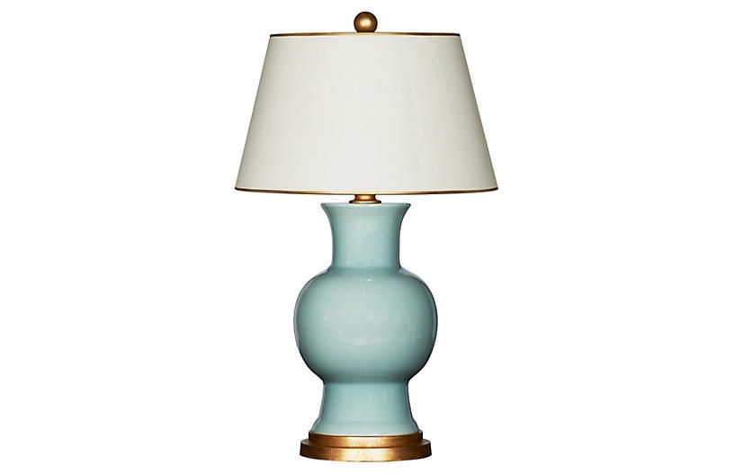 Emmy Table Lamp, Celedon | One Kings Lane