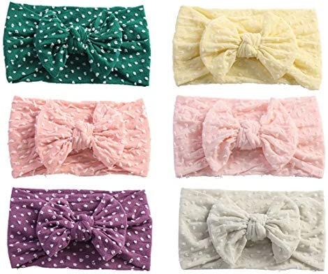 Baby Girl Headbands and Bows,Classic Knot Stretchy Nylon Headwraps Hair Accessories for Newborn I... | Amazon (CA)
