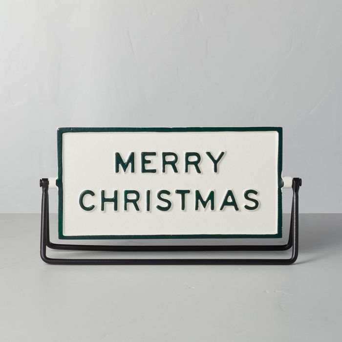 Reversible Holidays Tabletop Sign Green/Cream - Hearth & Hand™ with Magnolia | Target