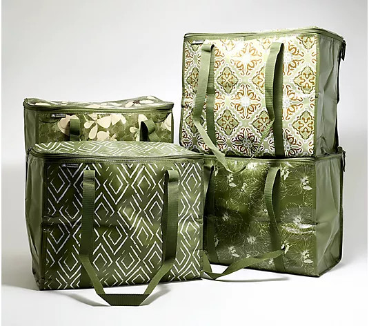 California Innovations S/4 Zip Closure Super Shopper Totes - QVC.com | QVC