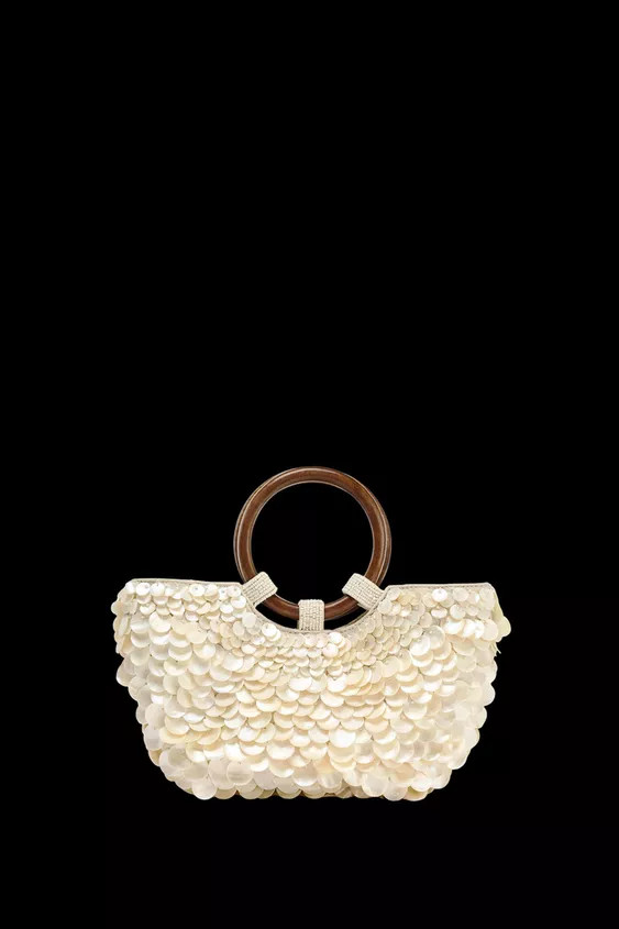 FAUX MOTHER-OF-PEARL APPLIQUÉ BAG | Zara US
