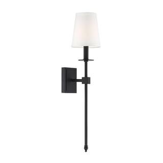 Savoy House Monroe 1-Light Wall Sconce in Matte Black 9-303-1-89 - The Home Depot | The Home Depot