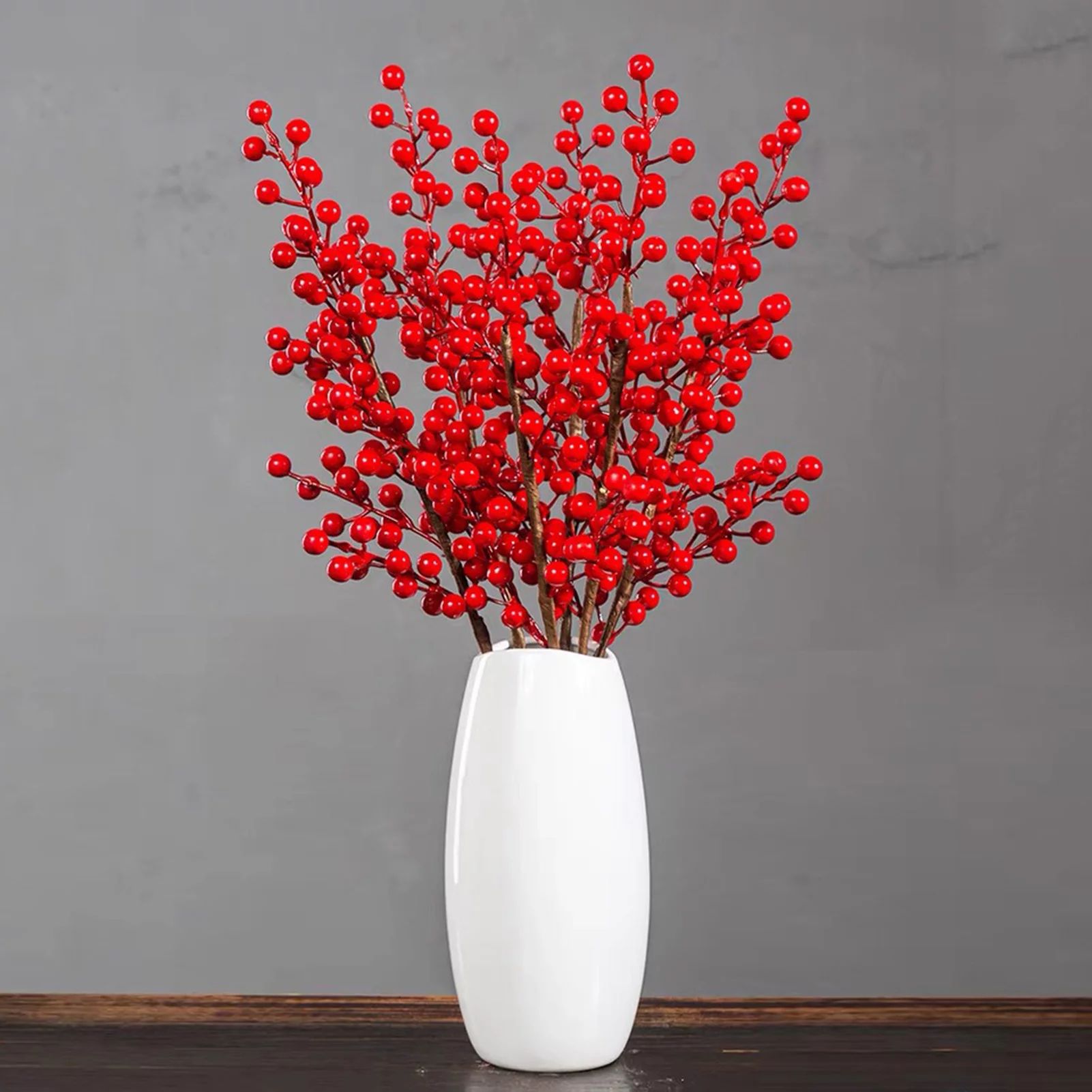 Chicmine Artificial Red Berry Branches, Fortune Berry Plant Flower Arrangement For Christmas Eve,... | Walmart (US)