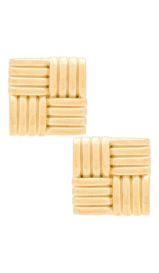 8 Other Reasons Square Earrings in Metallic Gold. | Revolve Clothing (Global)