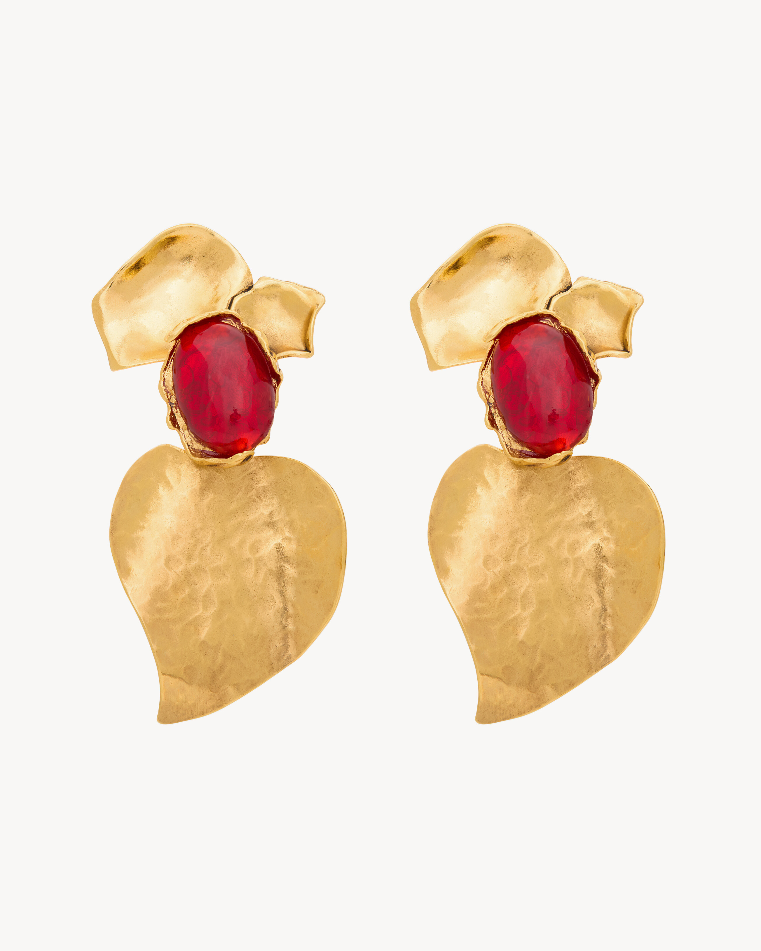 petal earrings in resin and metal | Saint Laurent Inc. (Global)