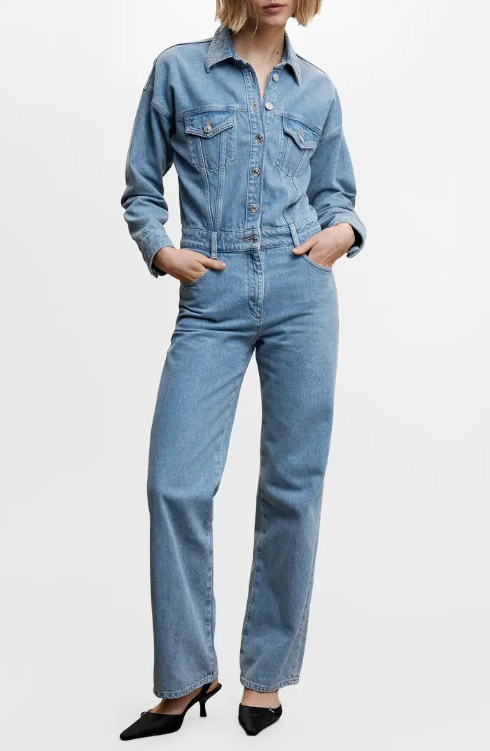 Long Sleeve Denim Jumpsuit | Nordstrom