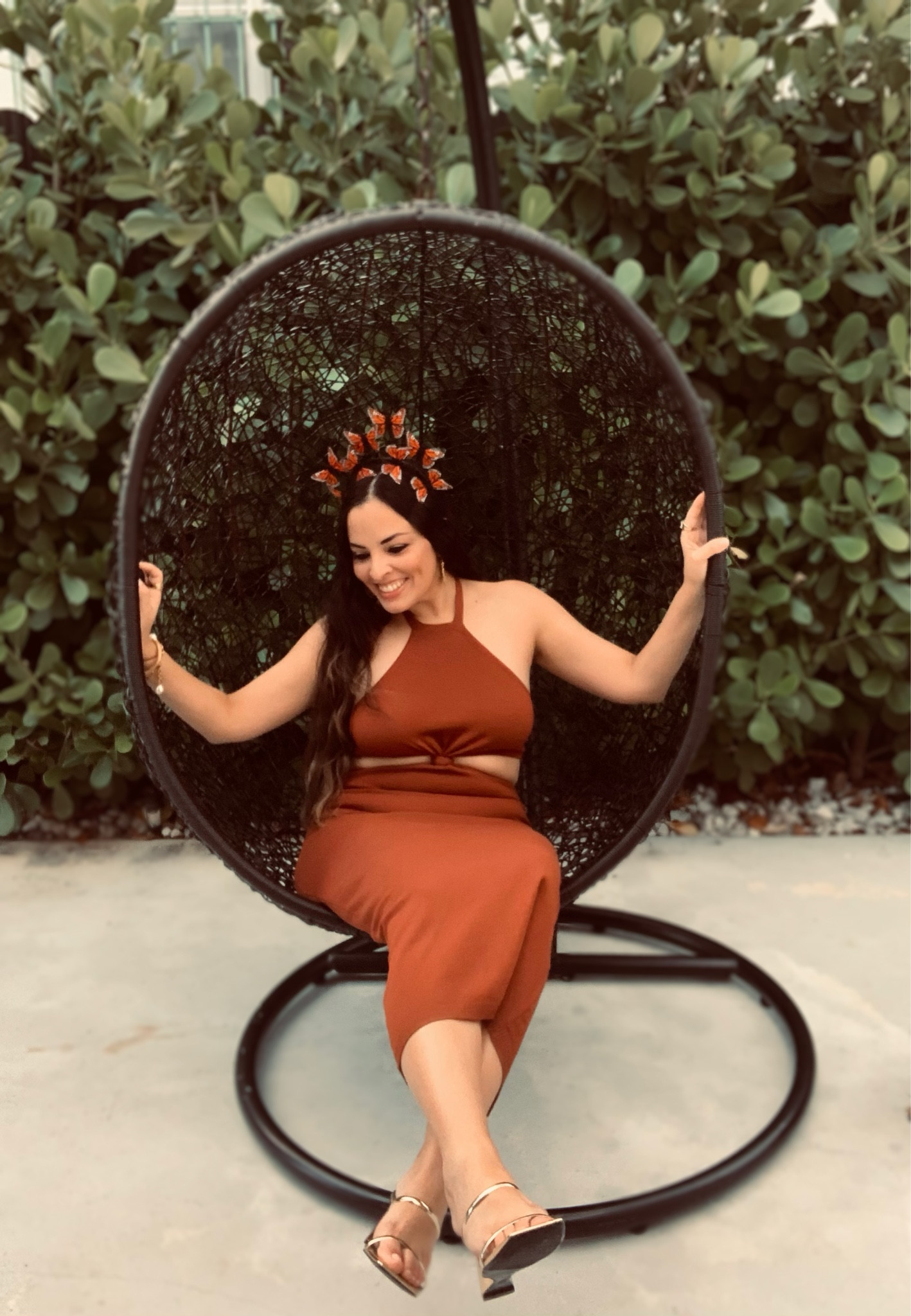 rust gold color dress Marie Dress-Rust