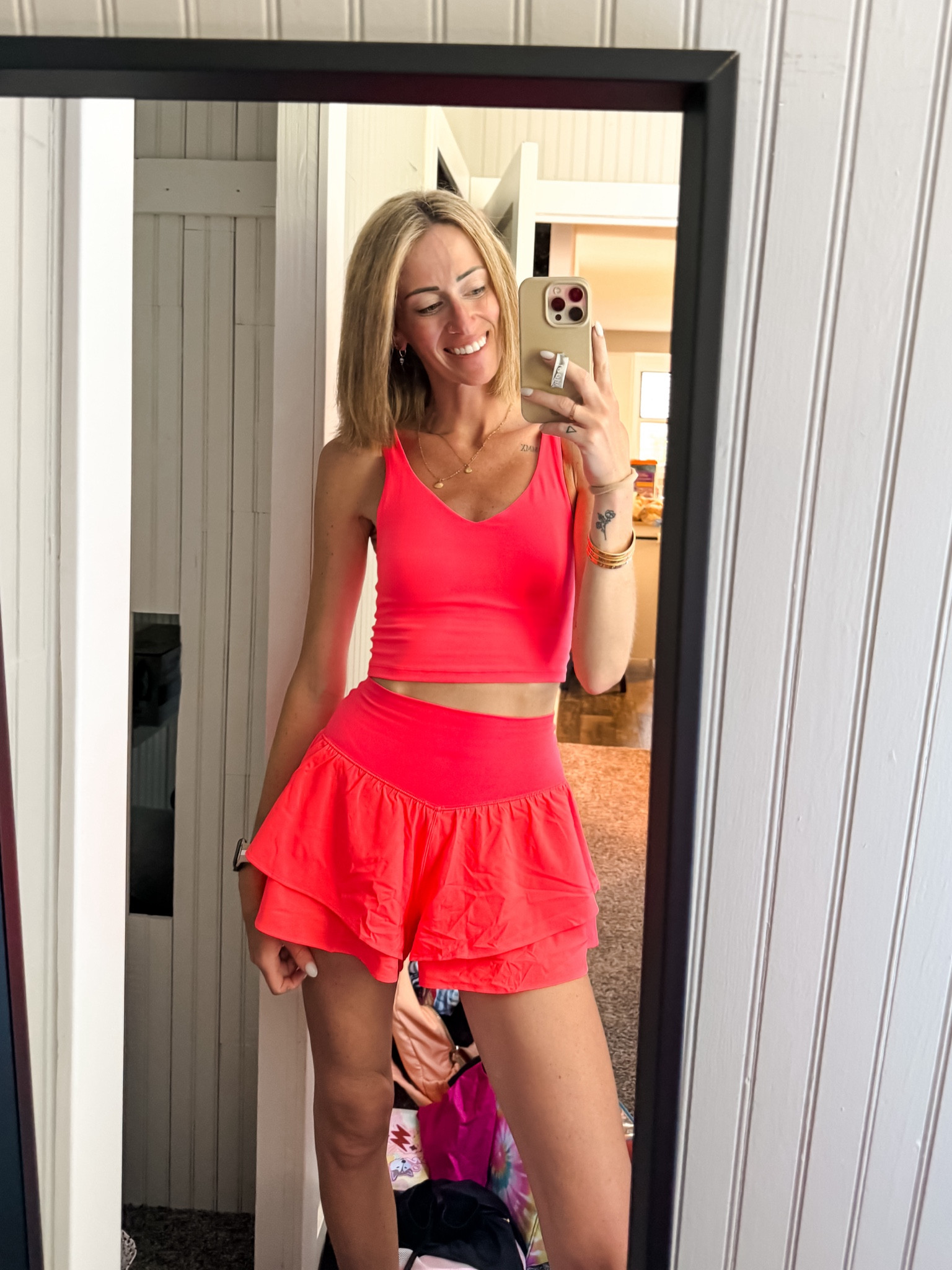 Summer outfit ideas matching sets from aerie
Real me cropped top and flowy shorts  