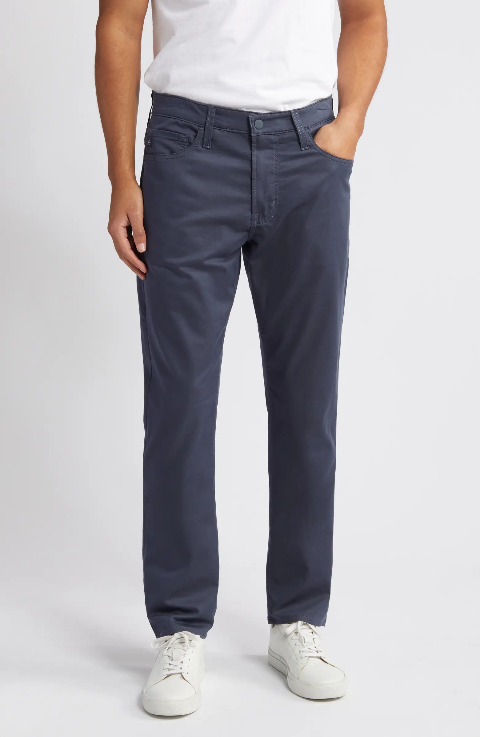 Everett Commuter Performance Slim Straight Sateen Pants | Nordstrom