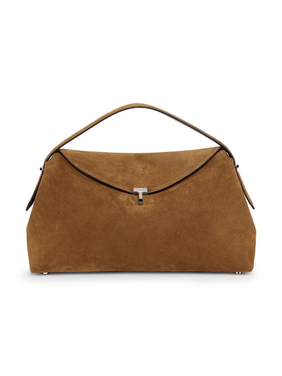 T-Lock Suede Top Handle Bag | Saks Fifth Avenue