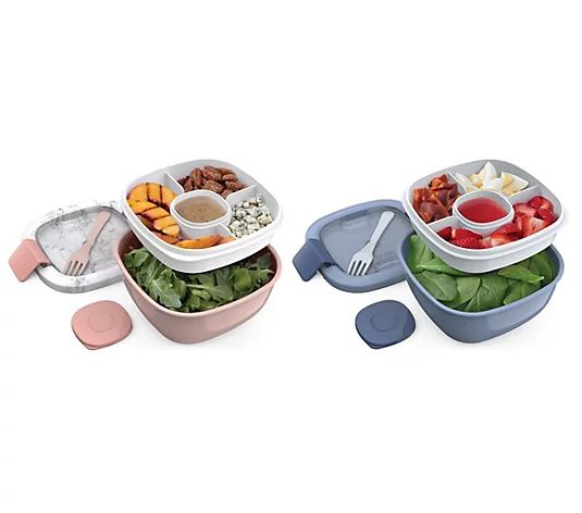 Bentgo Set of 2 Salad Containers - QVC.com | QVC