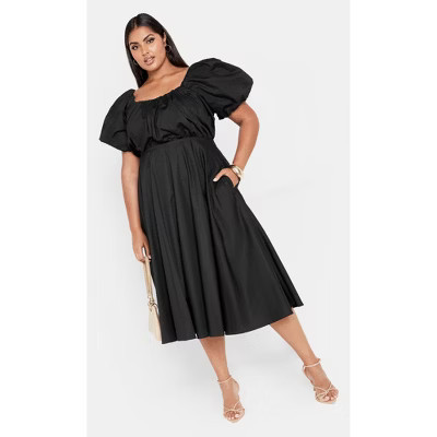 CITY CHIC | Women's Plus Size Rosabella Dress - black - 12 Plus | Target