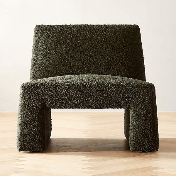Dario Modern Green Boucle Accent Chair | CB2 | CB2
