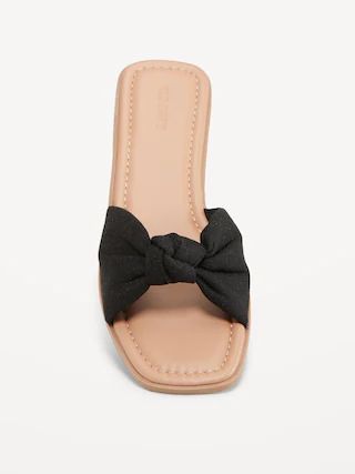 Knot-Front Slide Sandals | Old Navy (US)