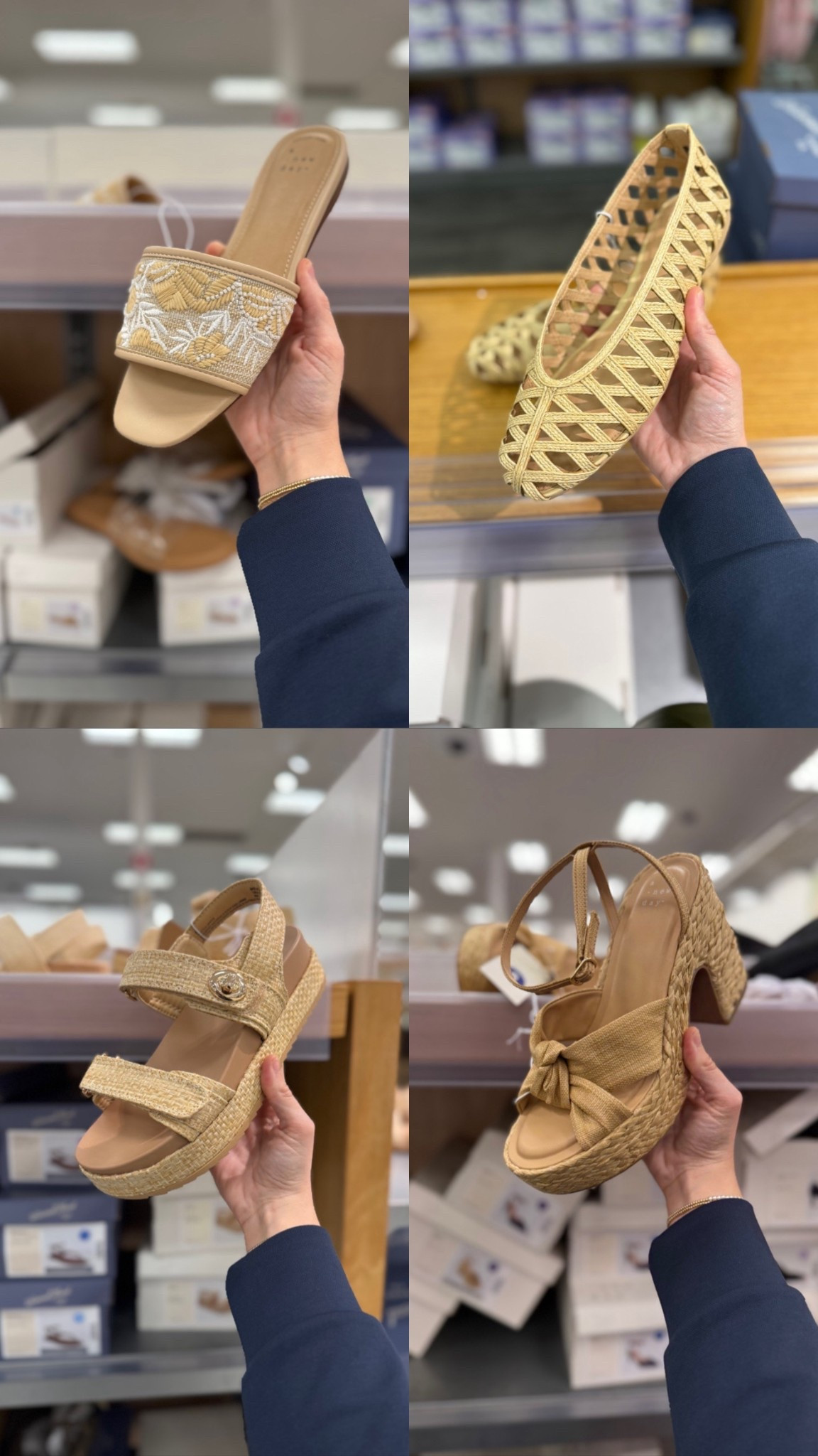Spring target shoes 
Woven leather ballet flats
Woven rattan ballet flats 
Woven chunky heel for spring 
Rattan sandal for summer 

#LTKSeasonal #LTKTravel