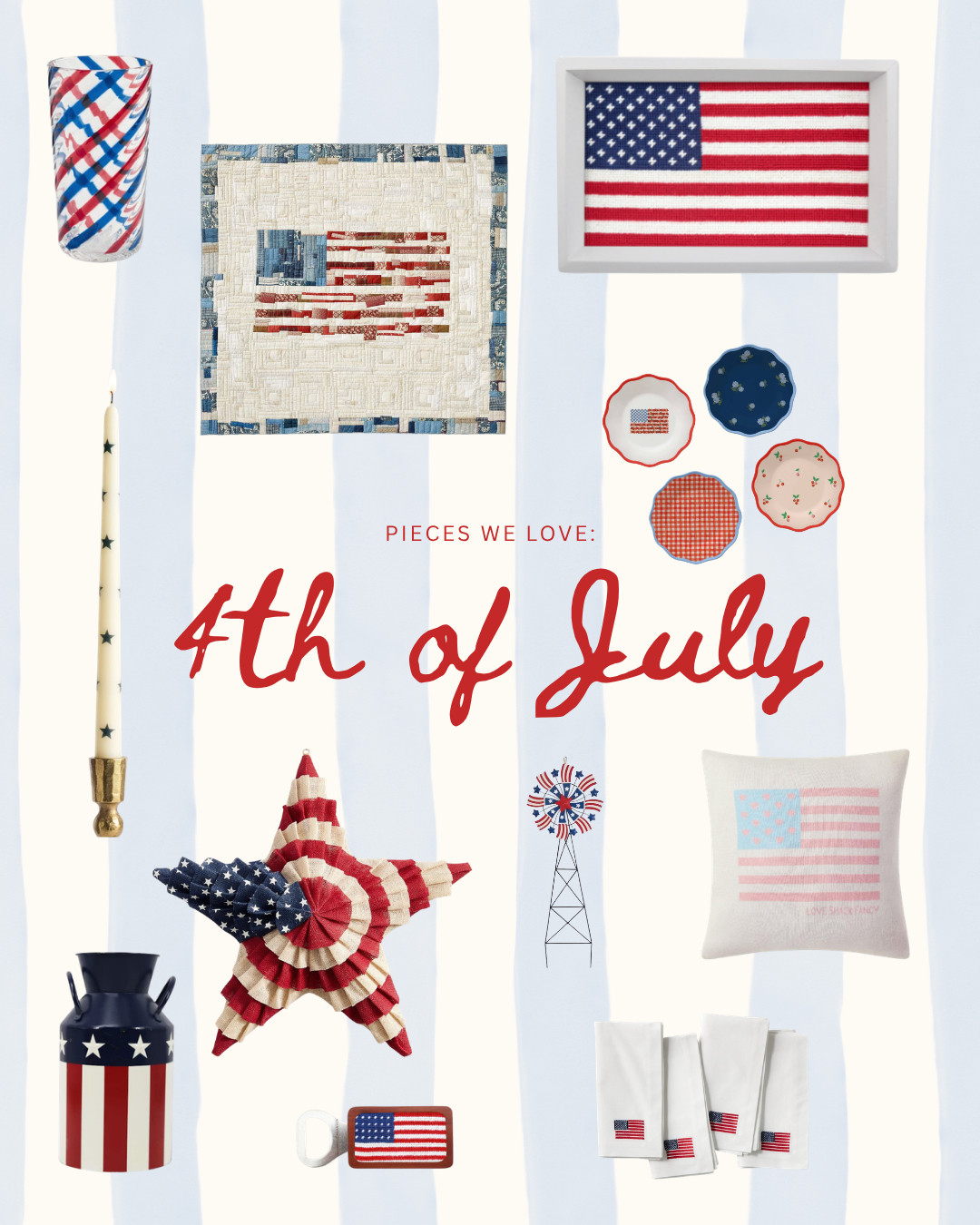 A few red, white, and blue finds we're loving this summer  🇺🇸
From embroidered flags and vintage-inspired textiles to festive entertaining pieces, these are the Fourth of July decor finds that feel timeless, not tacky.
Shop the full roundup at the link in bio 🎇. #LTKhome 

 