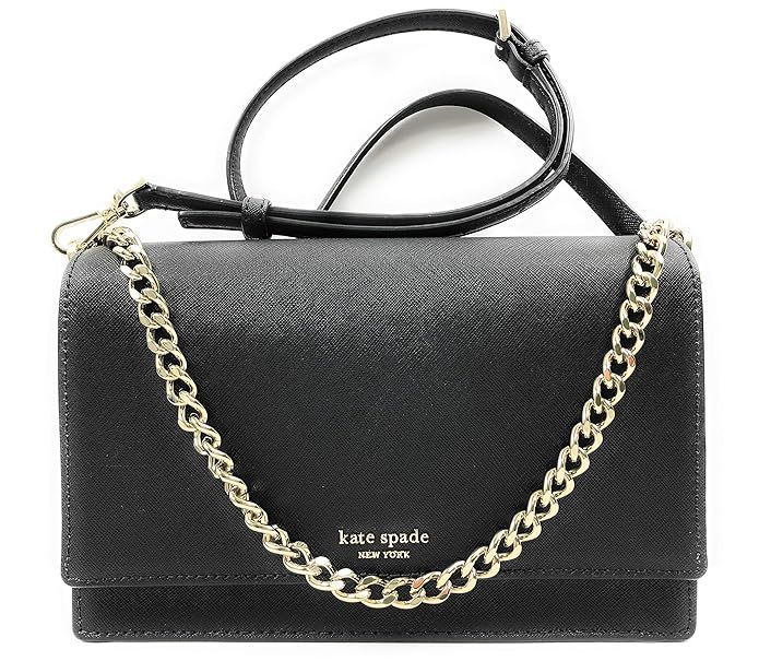 Kate Spade New York Cameron Leather Shoulder/Convertible Crossbody Bag Black | Amazon (US)